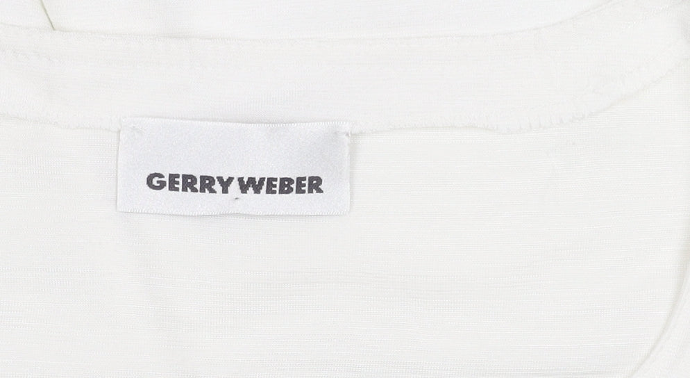 Womens UK Size 12 Gerry Weber White Basic T-Shirt