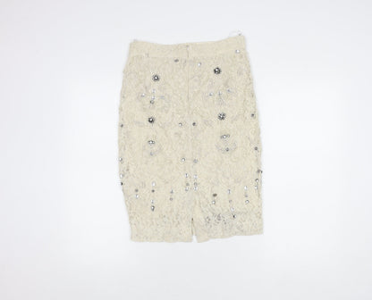 Womens UK Size XS Zara Woman Straight & Pencil Lace Skirt
