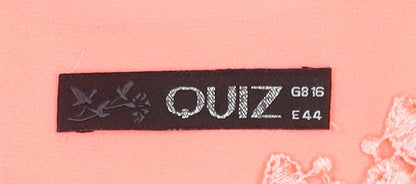 Quiz Women's Pink Lace Blouse, Size 16, Sleeveless