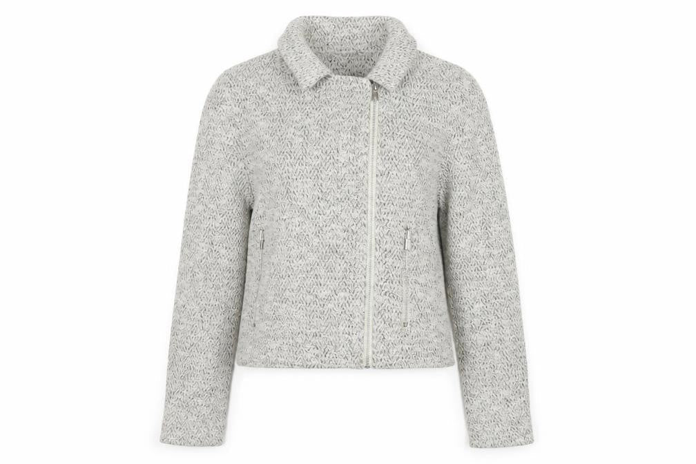 Womens UK Size 10 Miss Selfridge Grey Motorcycle Jacket