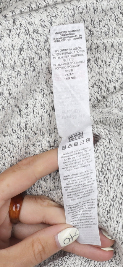 Womens UK Size 10 Miss Selfridge Grey Motorcycle Jacket