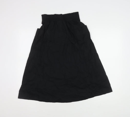 Monki Women's Black A-Line Skirt Cotton 2XS