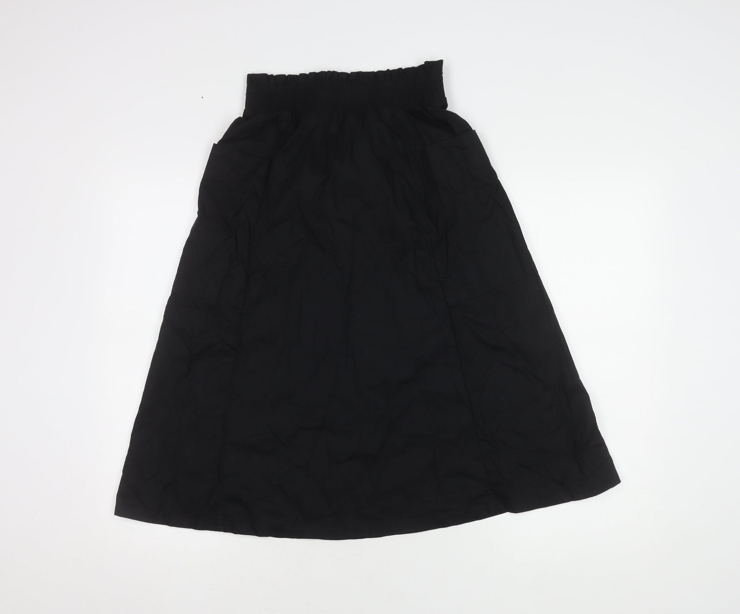 Monki Women's Black A-Line Skirt Cotton 2XS