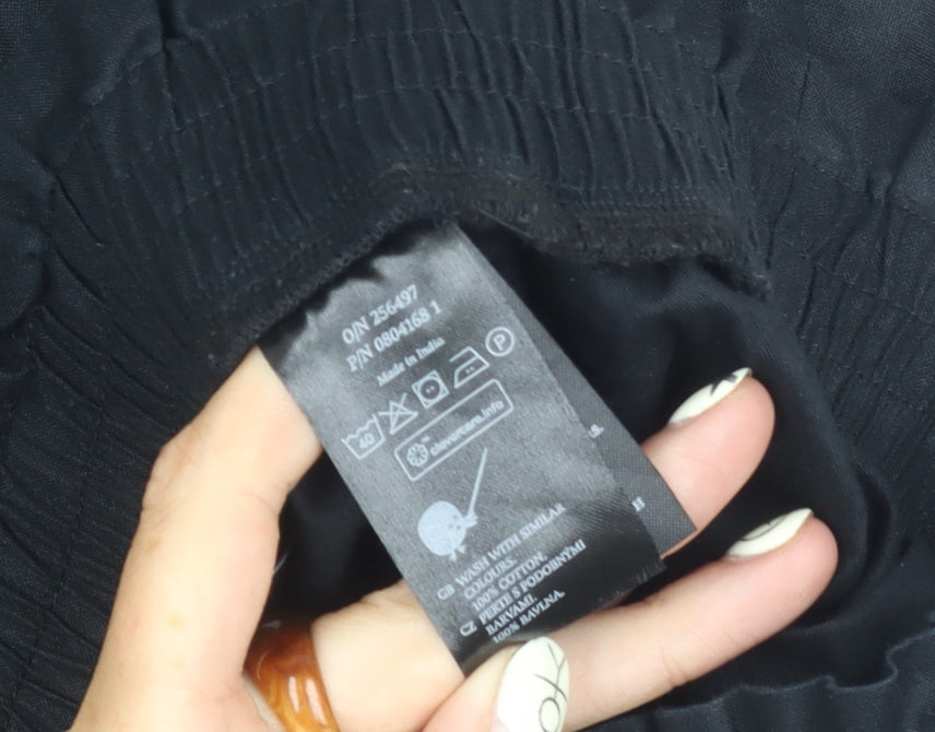 Monki Women's Black A-Line Skirt Cotton 2XS