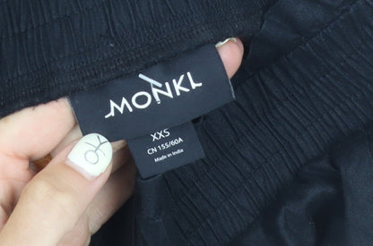 Monki Women's Black A-Line Skirt Cotton 2XS