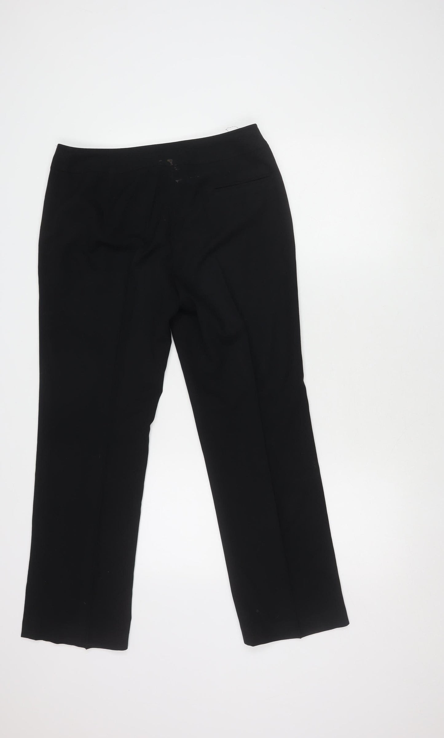 Anne Brooks Women's Black Straight Trousers, Size 12