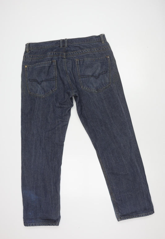 Blue Inc Men's Blue Denim Trousers, Size 36R