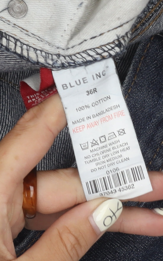 Blue Inc Men's Blue Denim Trousers, Size 36R