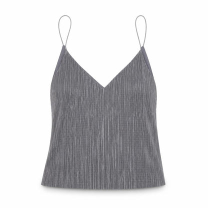 Womens UK Size S Light Before Dark Grey Camisole Tank