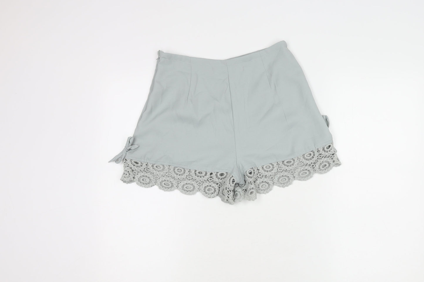 Miss Selfridge Petites Grey Lace Accents Women's Shorts