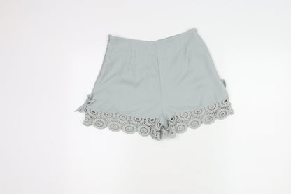 Miss Selfridge Petites Grey Lace Accents Women's Shorts
