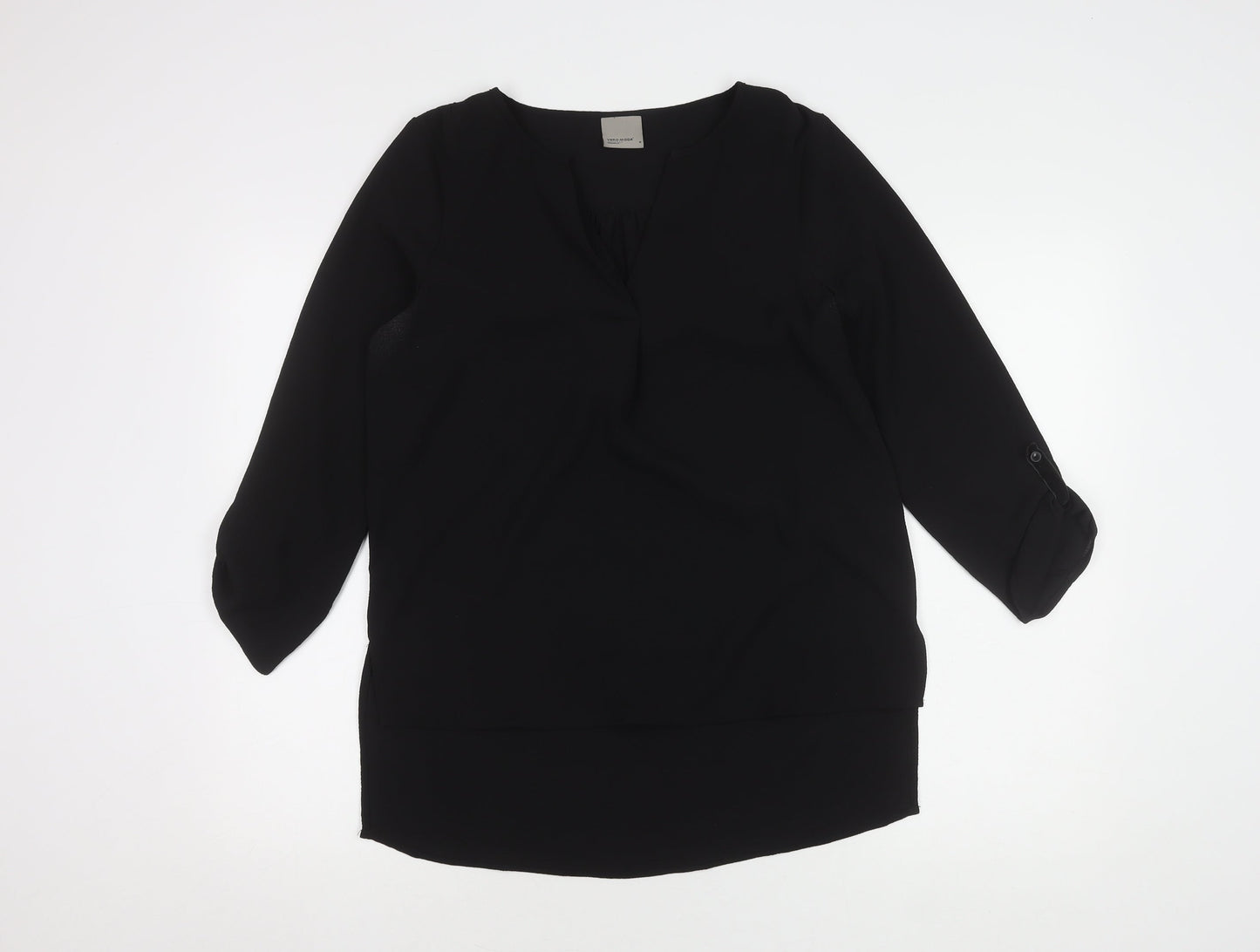 Womens UK Size M VERO MODA Black Basic Blouse