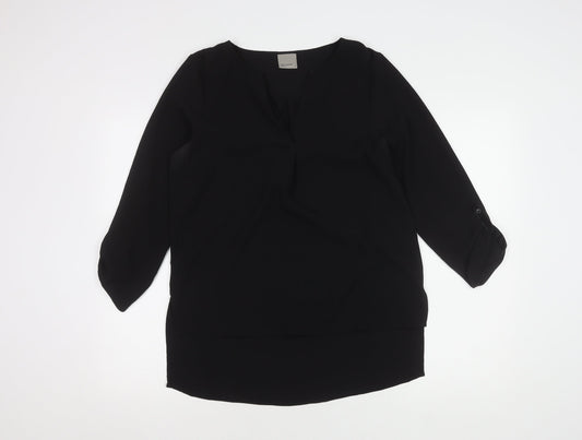 Womens UK Size M VERO MODA Black Basic Blouse