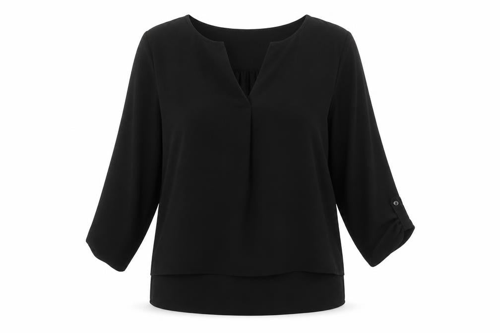 Womens UK Size M VERO MODA Black Basic Blouse