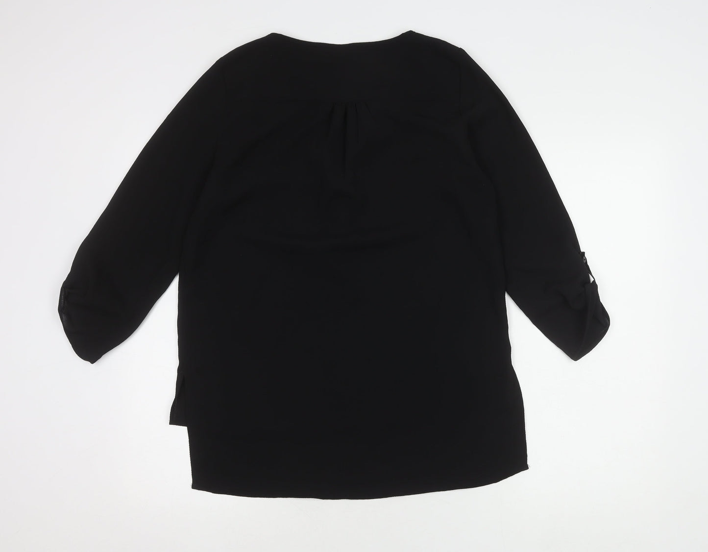 Womens UK Size M VERO MODA Black Basic Blouse