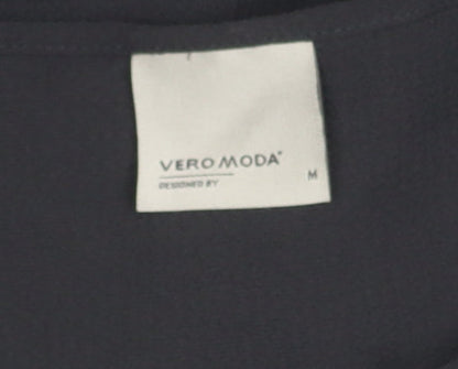 Womens UK Size M VERO MODA Black Basic Blouse