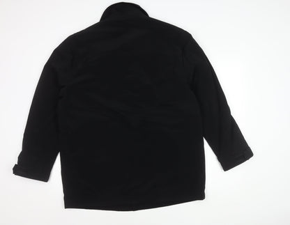 Mens UK Size M Marks and Spencer Black Basic Coat