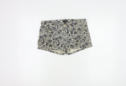 H&M Women's Floral Shorts Multicoloured Size 10