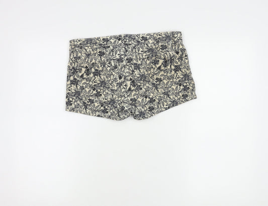 H&M Women's Floral Shorts Multicoloured Size 10