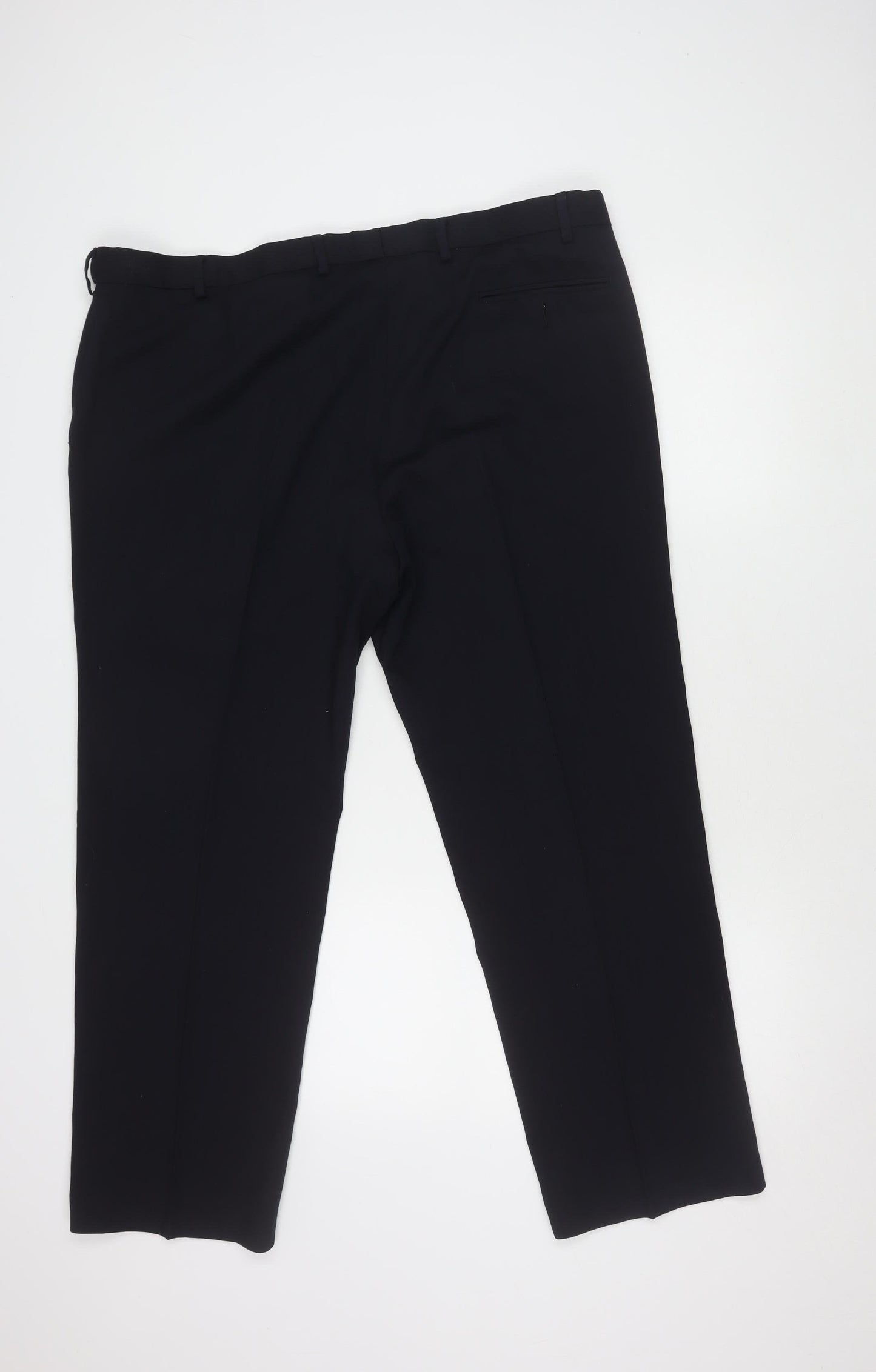 Marks and Spencer Men's Black Regular Fit Trousers