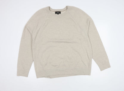 BR Men's Beige Wool Pullover Jumper XL