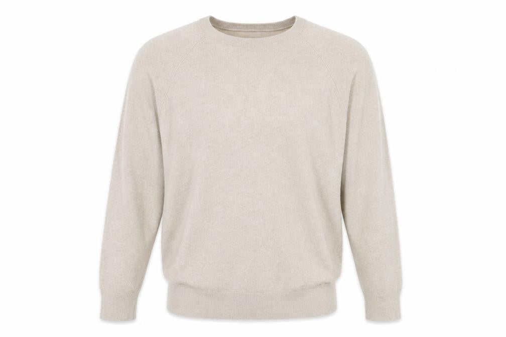BR Men's Beige Wool Pullover Jumper XL