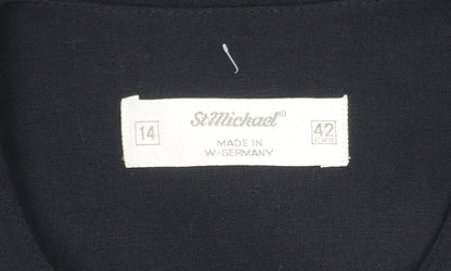 St Michael Women's Black Blazer Size 14