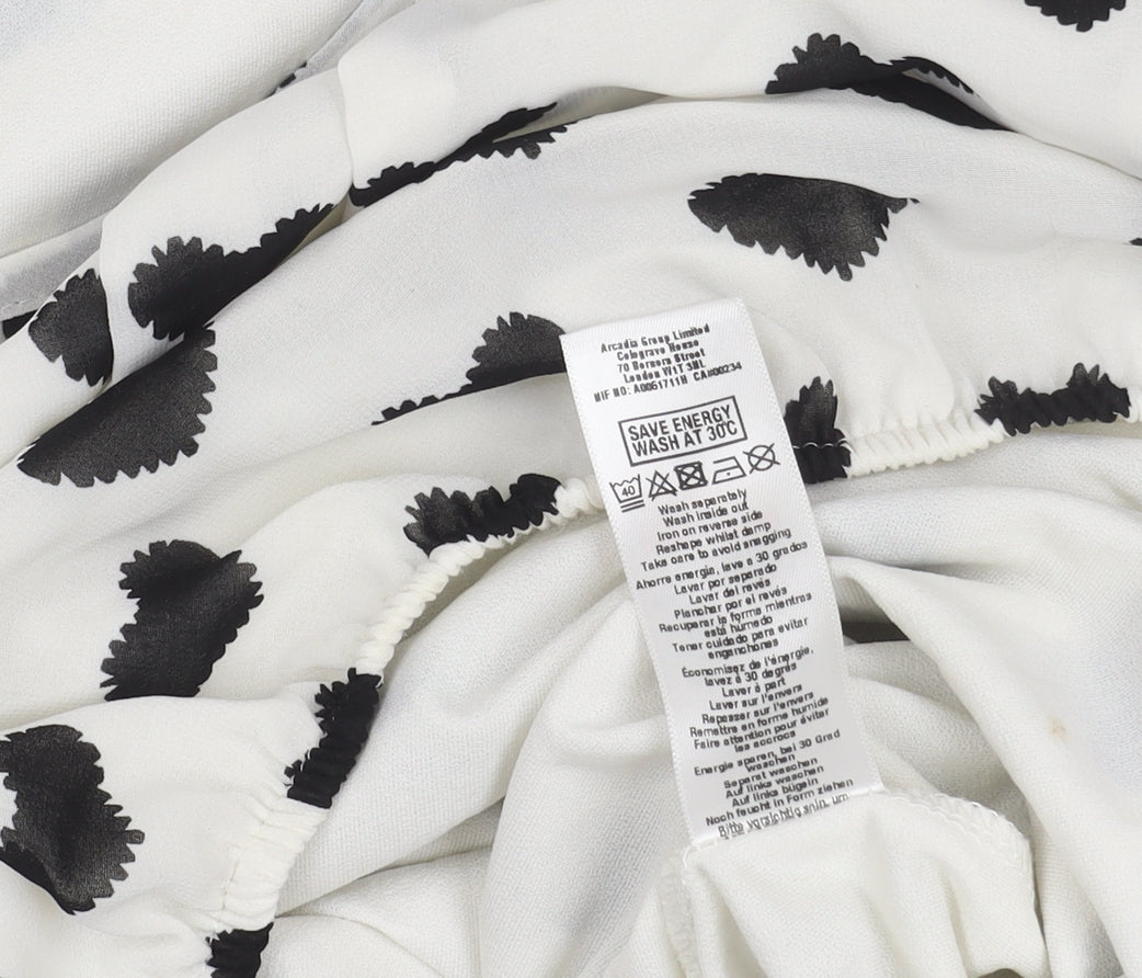 Womens UK Size M Wallis White Basic Blouse