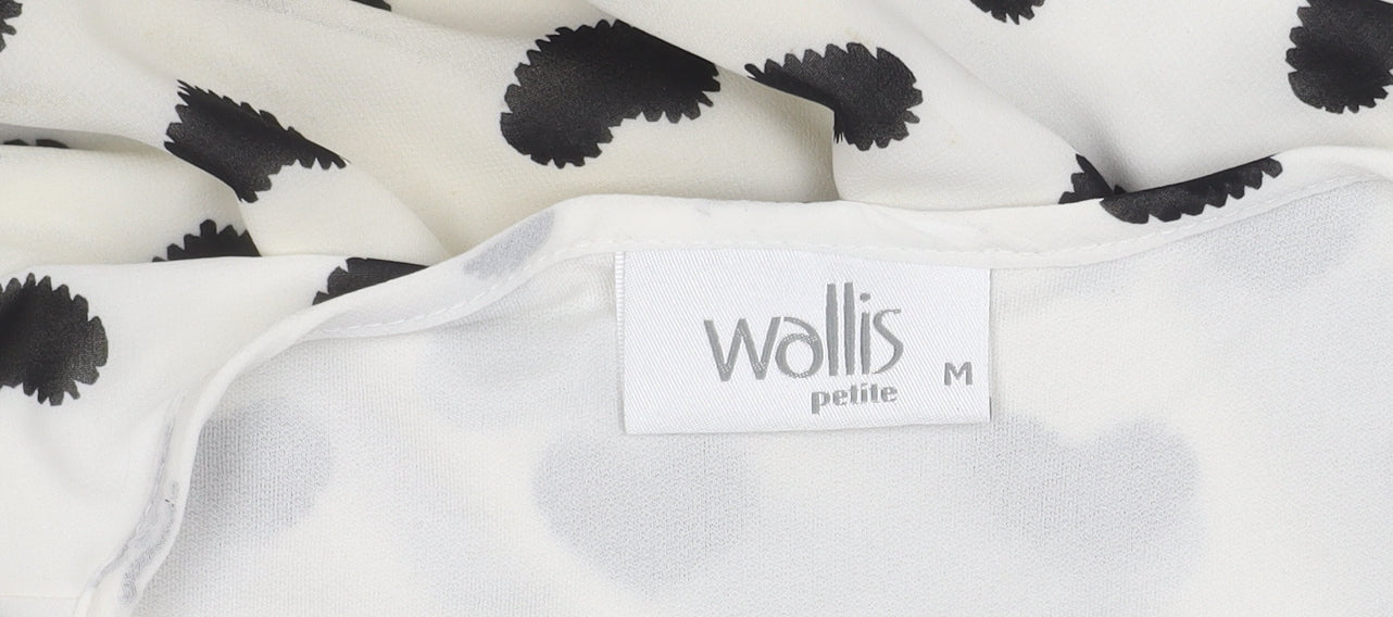 Womens UK Size M Wallis White Basic Blouse
