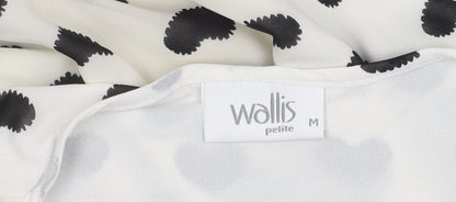Womens UK Size M Wallis White Basic Blouse