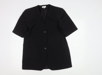 Classics Black Women's Blazer Size 14 Short Sleeve