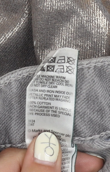 Marks and Spencer Women's Silver Mini Skirt Size 18