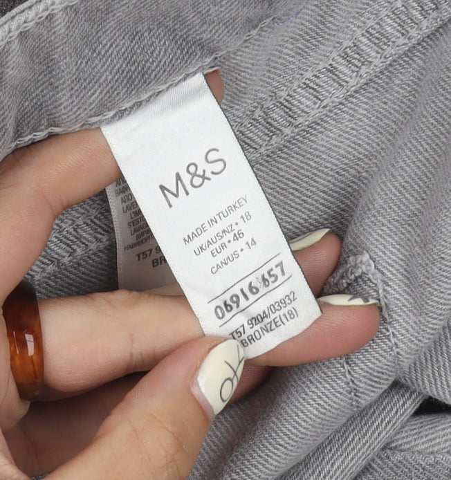 Marks and Spencer Women's Silver Mini Skirt Size 18