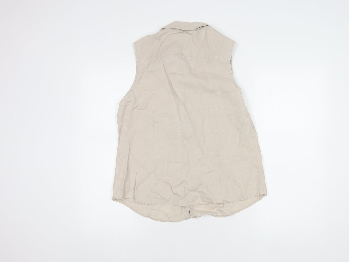 Womens UK Size 16 La Redoute Beige Basic Blouse