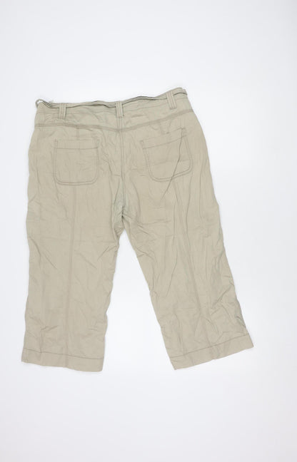 Womens UK Size 14 Marks and Spencer Regular Fit Casual Beige Trousers