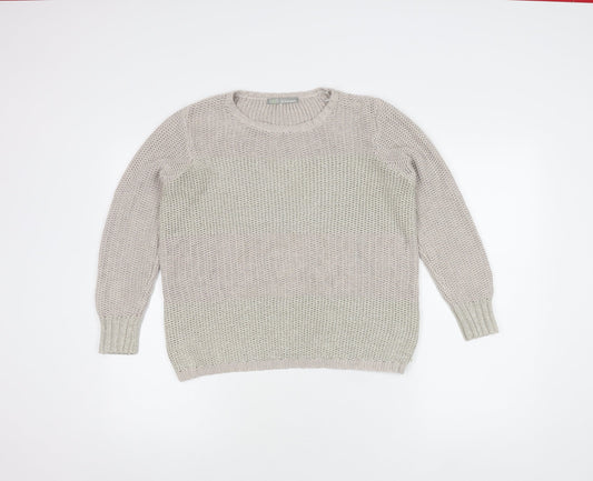 Womens UK Size 14 Marks and Spencer Beige Pullover Jumper