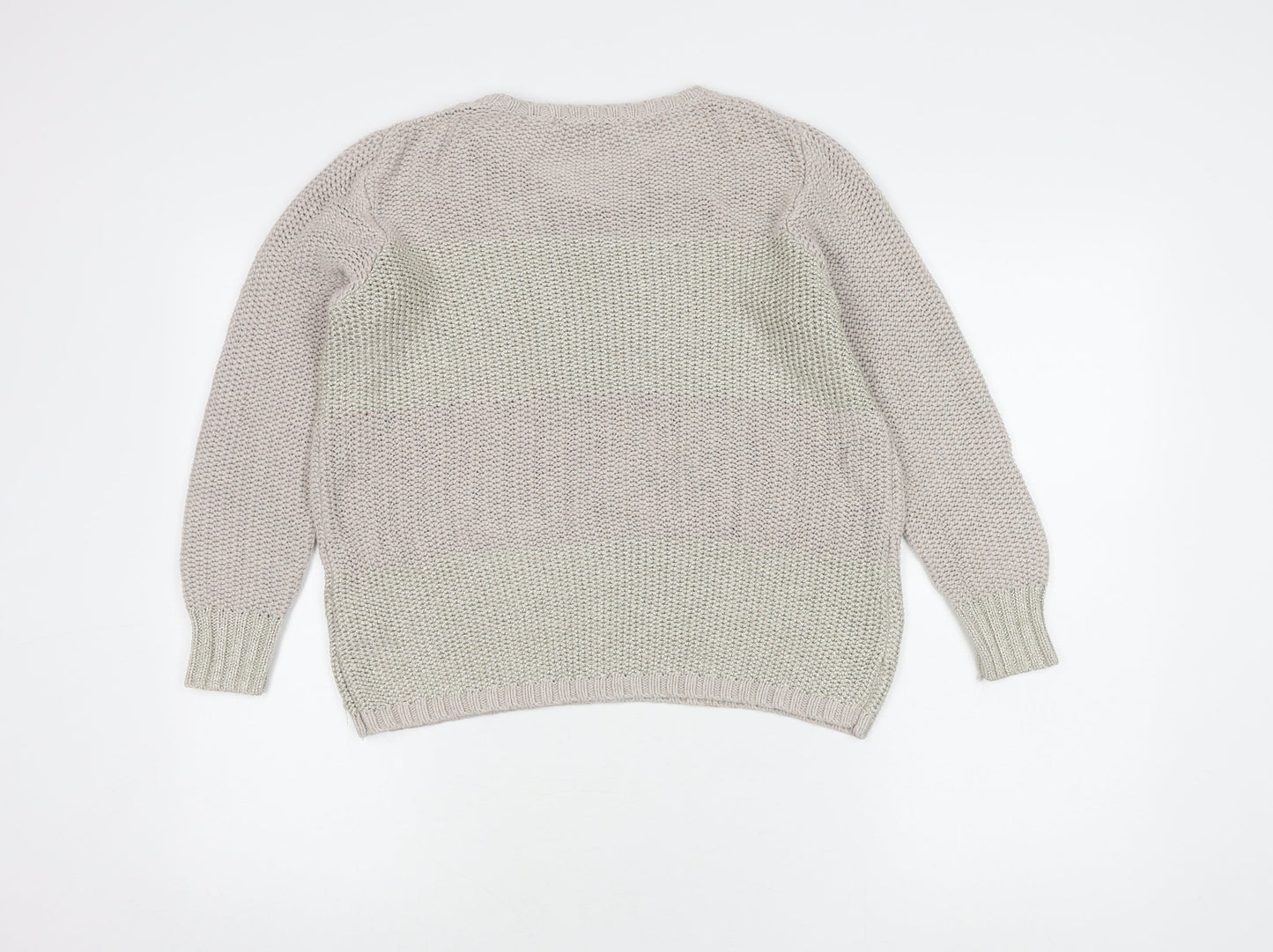 Womens UK Size 14 Marks and Spencer Beige Pullover Jumper