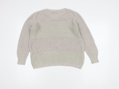 Womens UK Size 14 Marks and Spencer Beige Pullover Jumper