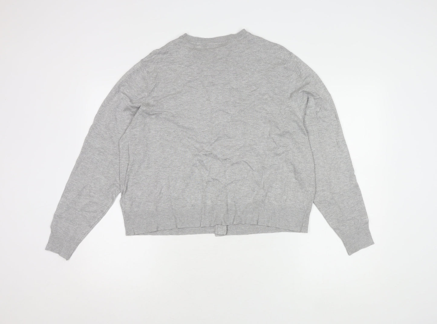 Womens UK Size 16 Marks and Spencer Grey Cardigan Jumper