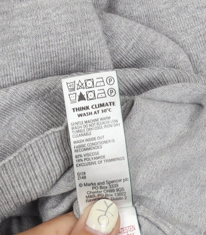 Womens UK Size 16 Marks and Spencer Grey Cardigan Jumper