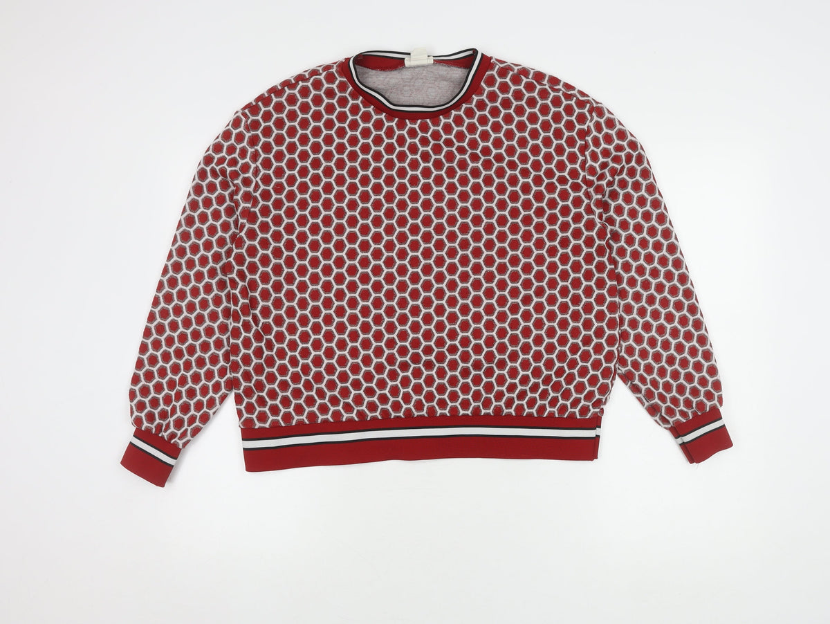 Womens UK Size S H&M Red Pullover Jumper