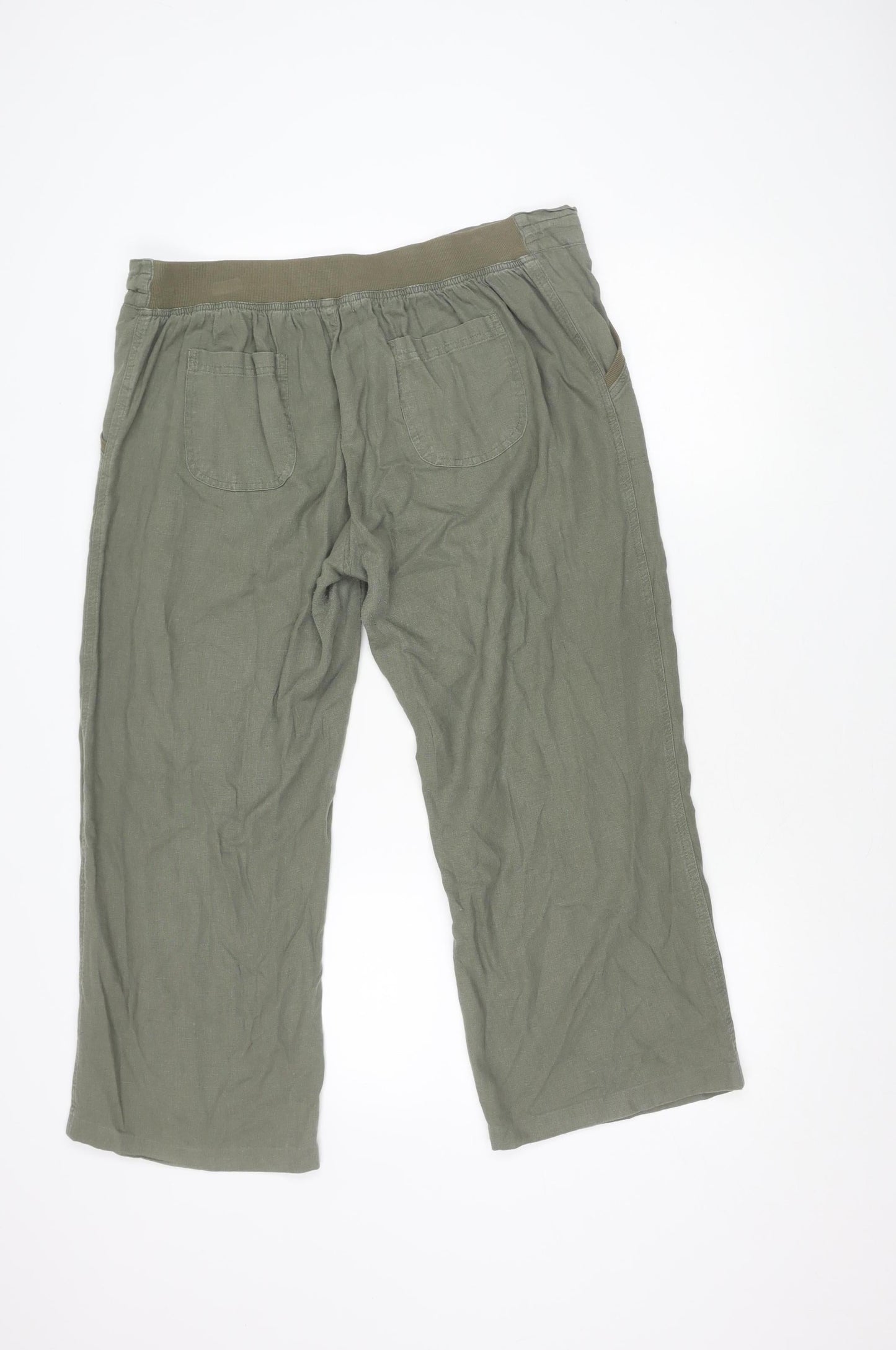 Womens UK Size 16 TRU Relaxed Fit Casual Green Trousers