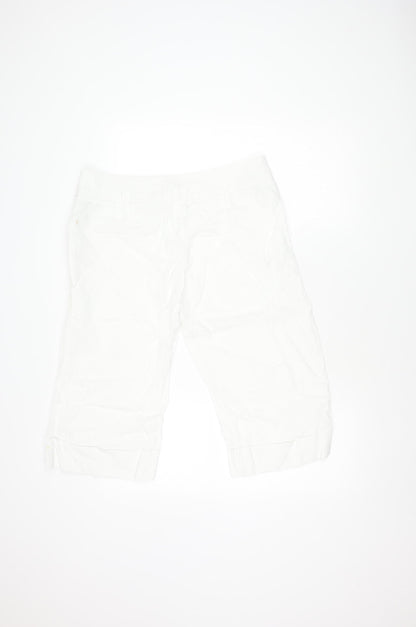 River Island White Linen Womens Shorts Size 14