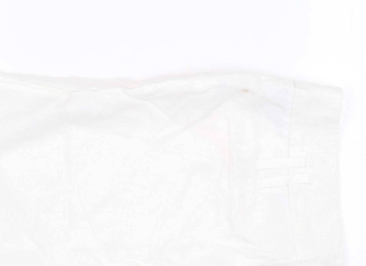 River Island White Linen Womens Shorts Size 14