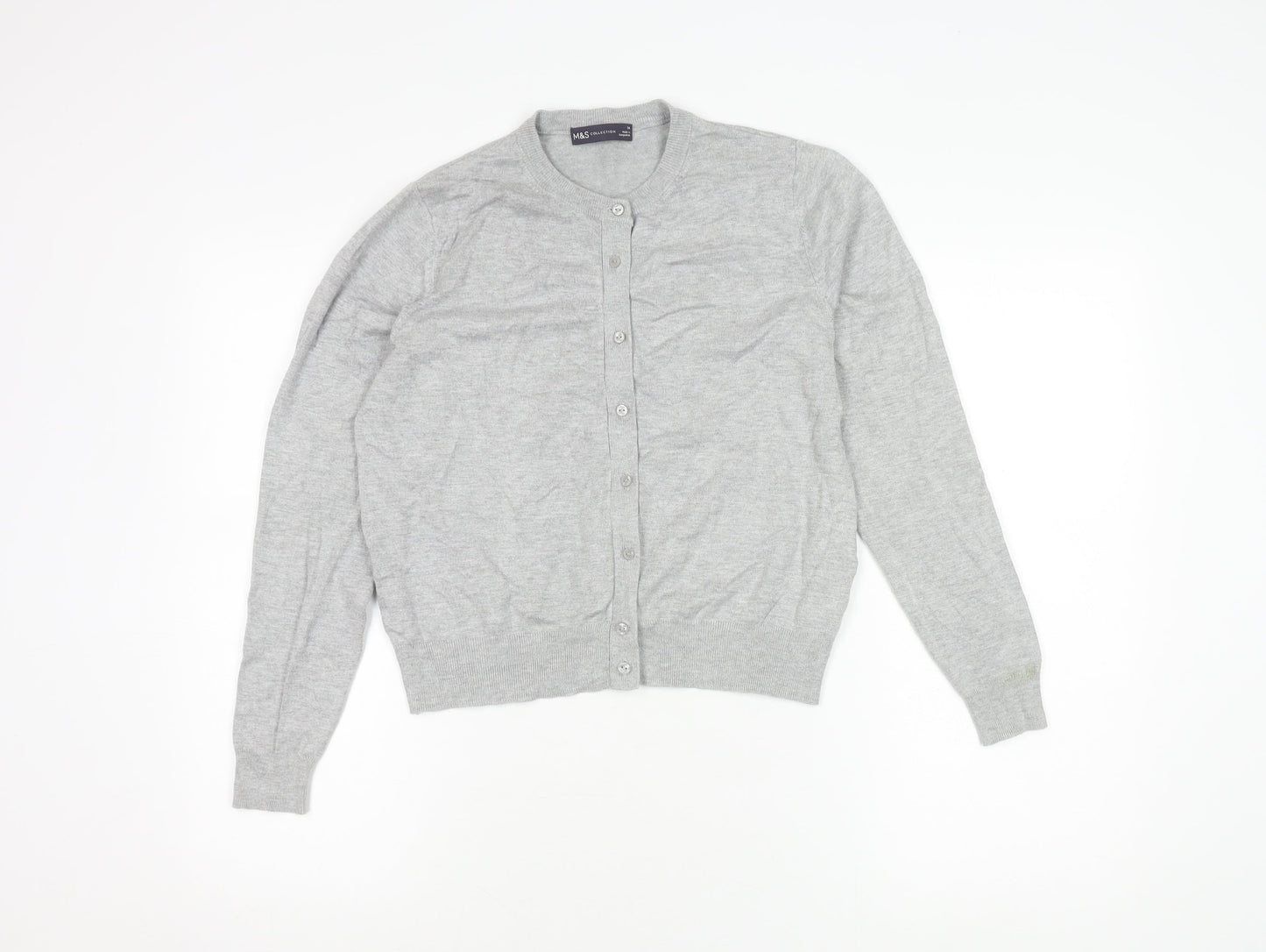 Womens UK Size 14 Marks and Spencer Grey Cardigan Jumper