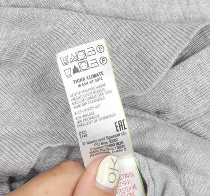 Womens UK Size 14 Marks and Spencer Grey Cardigan Jumper