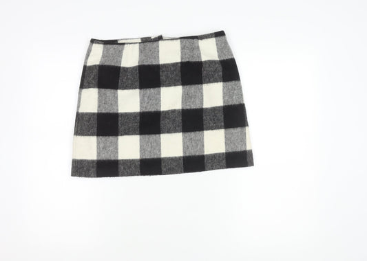 New Look Women's Black Check Pencil Skirt Size 12