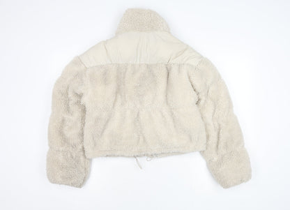 Womens UK Size 2XS H&M Beige Puffer Jacket