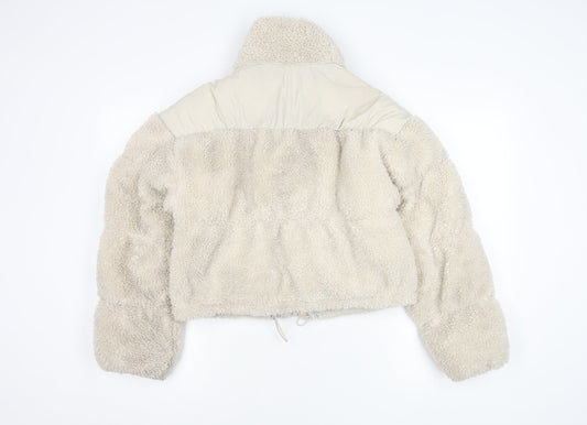 H&M Women's Beige 2XS Cropped Puffer Jacket