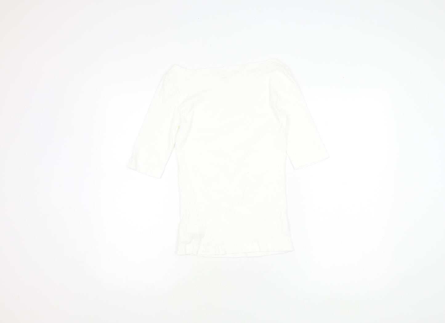 GAP Women's White 2XS 3/4 Sleeve T-Shirt Cotton